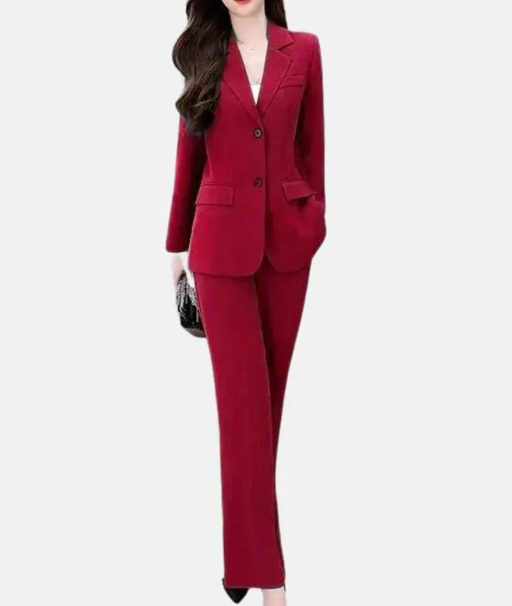 Stylish Tailored Blazer with Sophisticated Pantsuit Ensemble