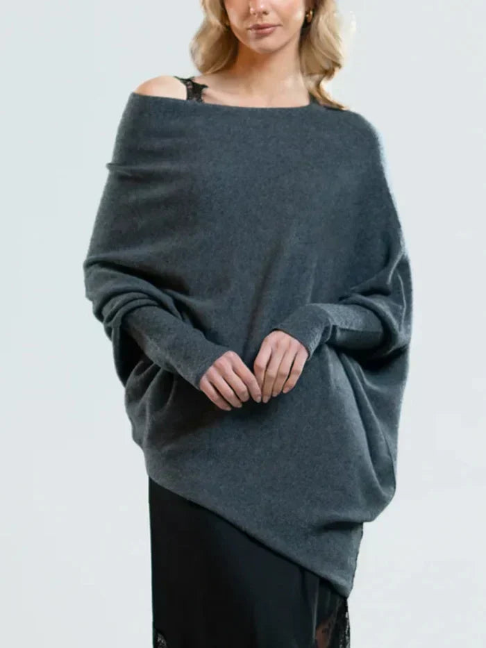 Asymmetrical Draped Sweater by Paulina